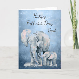 Liefhebbende Moeder Citaat Olifant & Kind Vaderdag Feestdagen Kaart