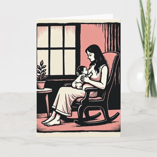 Liefhebbende Moeder Scene Art Card Kaart (Voorkant)