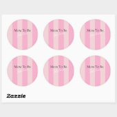 Liefhebbende moeder wordt fantastisch roze baby sh ronde sticker (Vel)