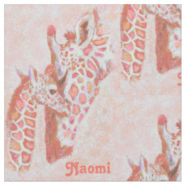 liefhebbende perzikgiraffen die aanpasbaar zijn stof