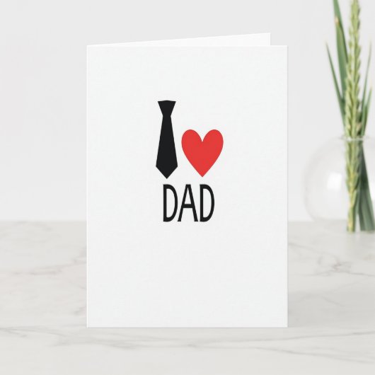 Liefhebbende vaders stropdas hart kaart (Voorkant)