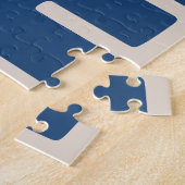 Liefhebber Avontuurlijk Reizen Typografie Blauw Mo Legpuzzel (Zijkant)