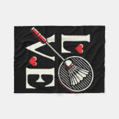 Liefhebber Badminton Speler Hart Racket Shuttle Fleece Deken (Voorkant (Horizontaal))