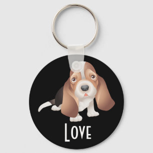 Liefhebber Basset Hound Puppie Hond Sleutelhanger
