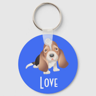 Liefhebber Basset Hound Puppies Hond Sleutelhanger