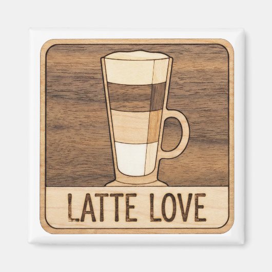 Liefhebber Cafe Decoratie Magneet (Voorkant)