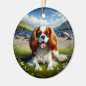 Liefhebber Cavalier King Charles Spaniel Aandenken Keramisch Ornament (Links)