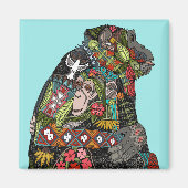 liefhebber chimpansee magneet (Voorkant)