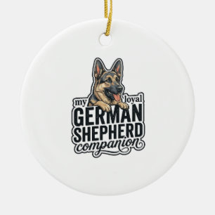 Liefhebber Duitse Herdershond Vintage Gravure Hond Keramisch Ornament