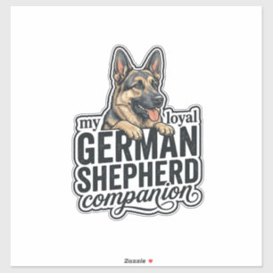 Liefhebber Duitse Herdershond Vintage Gravure Hond Sticker