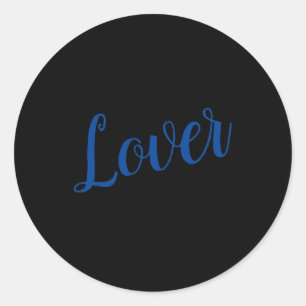 Liefhebber Eenvoudig Woord Classic Ronde Sticker
