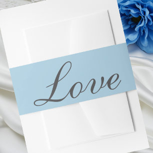 Liefhebber minimalistische blauwe elegante zomerbr uitnodigingen wikkel