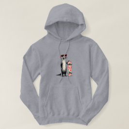 Liefhebber Otter-schaatser – Hartvormig skateboard Hoodie