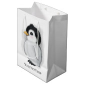 liefhebber pinguïn medium cadeauzakje (Voorkant Gekanteld)