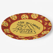 liefhebber pizza papieren bordje (Gekanteld)