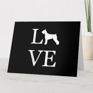 liefhebber reuzen schnauzer silhouet hondenliefheb kaart