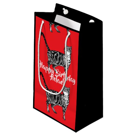 Liefhebber Rode Tabby Kat dier huisdier Cadeautas (Voorkant Gekanteld)