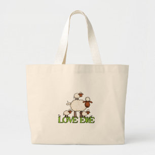 liefhebber txt grote tote bag