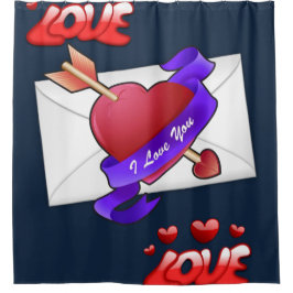 liefhebber Valentijnsdag douwergordijn Douchegordijn