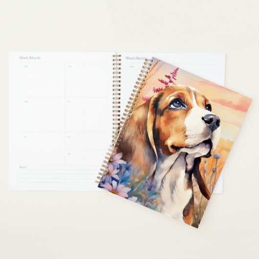 Liefhebber van Beagle-honden in een weide met wild Planner (Display)