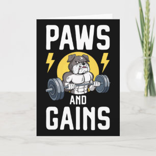 Liefhebber van Bodybuilder Honden Gym Kleding Fitn Kaart