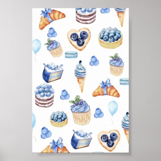 Liefhebber van bosbessendessert poster (Voorkant)