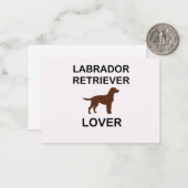 liefhebber van chocolade labradors notitiekaartje (Voorkant / Achterkant in situ)
