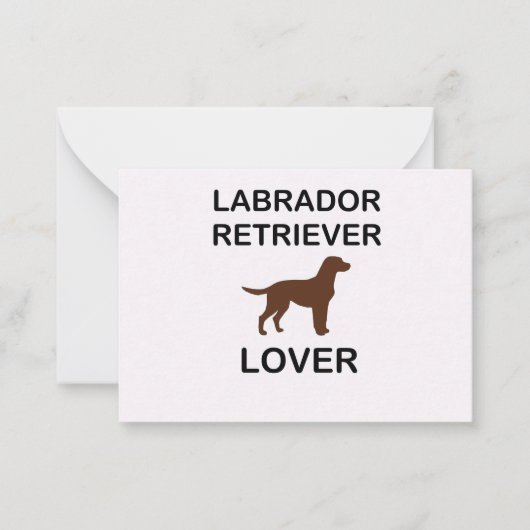 liefhebber van chocolade labradors notitiekaartje (Voorkant)
