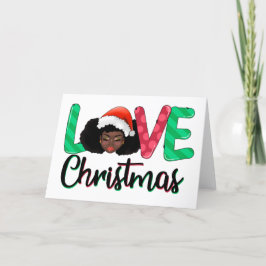 Liefhebber van Christmas Afro Kaart