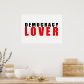 liefhebber van democratie poster (Keuken)