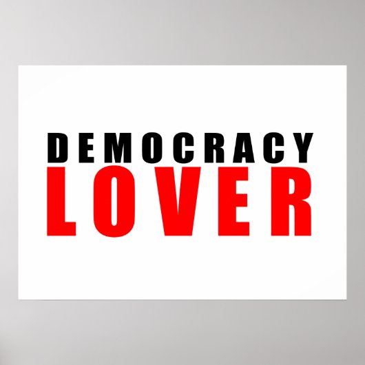 liefhebber van democratie poster (Voorkant)