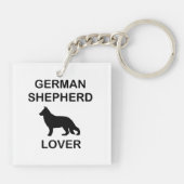 liefhebber van Duitse herder Sleutelhanger (Achterkant)