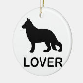 Liefhebber van Duitse Herders met Silhouet Keramisch Ornament (Links)