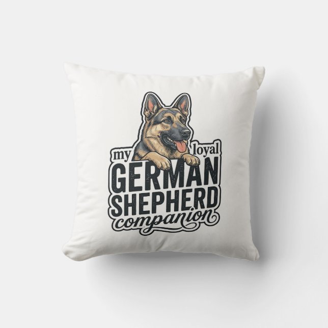 Liefhebber van Duitse Herders Oud Gravure Honden T Kussen (Voorkant)