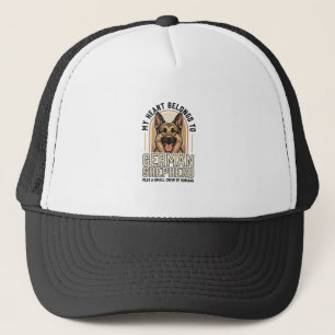 Liefhebber van Duitse Herders Vintage Gravure Grap Trucker Pet