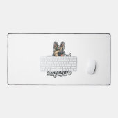 Liefhebber van Duitse Herders Vintage Gravure Hond Bureaumat (Keyboard & Muis)