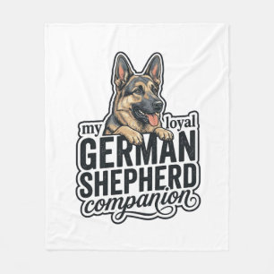 Liefhebber van Duitse Herders Vintage Gravure Hond Fleece Deken
