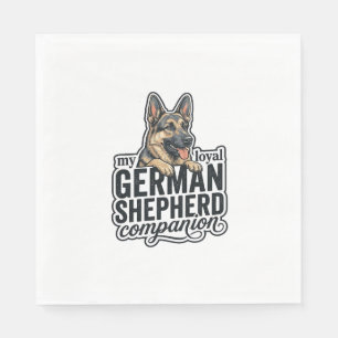 Liefhebber van Duitse Herders Vintage Gravure Hond Servet