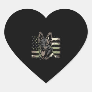 Liefhebber van Duitse Herdershond USA Amerikaanse Hart Sticker