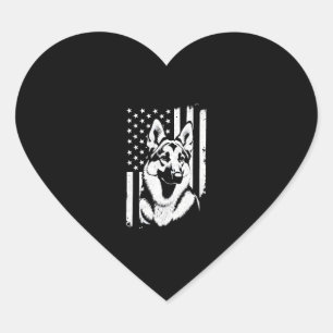 Liefhebber van Duitse Herdershond USA Amerikaanse Hart Sticker