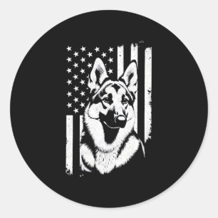 Liefhebber van Duitse Herdershond USA Amerikaanse Ronde Sticker
