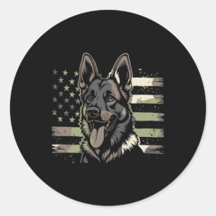 Liefhebber van Duitse Herdershond USA Amerikaanse Ronde Sticker