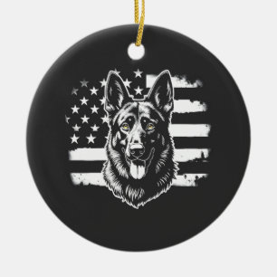 Liefhebber van Duitse Herdershond VS Amerikaanse V Keramisch Ornament
