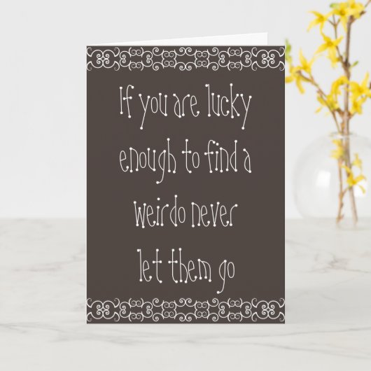 Liefhebber van een weirdo kaart (Gele Bloem)