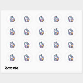 liefhebber van eenhoorn bubble tea ronde sticker (Vel)
