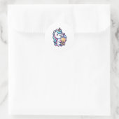 liefhebber van eenhoorn bubble tea ronde sticker (Tas)