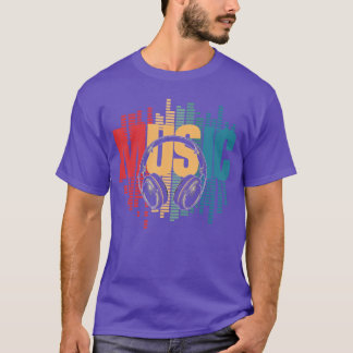 Liefhebber van elektronische muziek DJ Retro Hoofd T-shirt