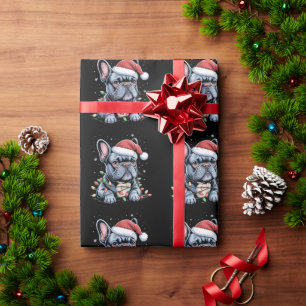 Liefhebber van Franse Bulldog Frenchie Kerstmuts X Cadeaupapier