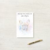 Liefhebber van Franse Bulldog met monogram Hond Post-it® Notes (Op bureau)