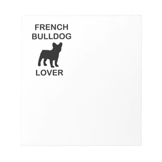 liefhebber van Franse bulldog Notitieblok (Voorkant)
